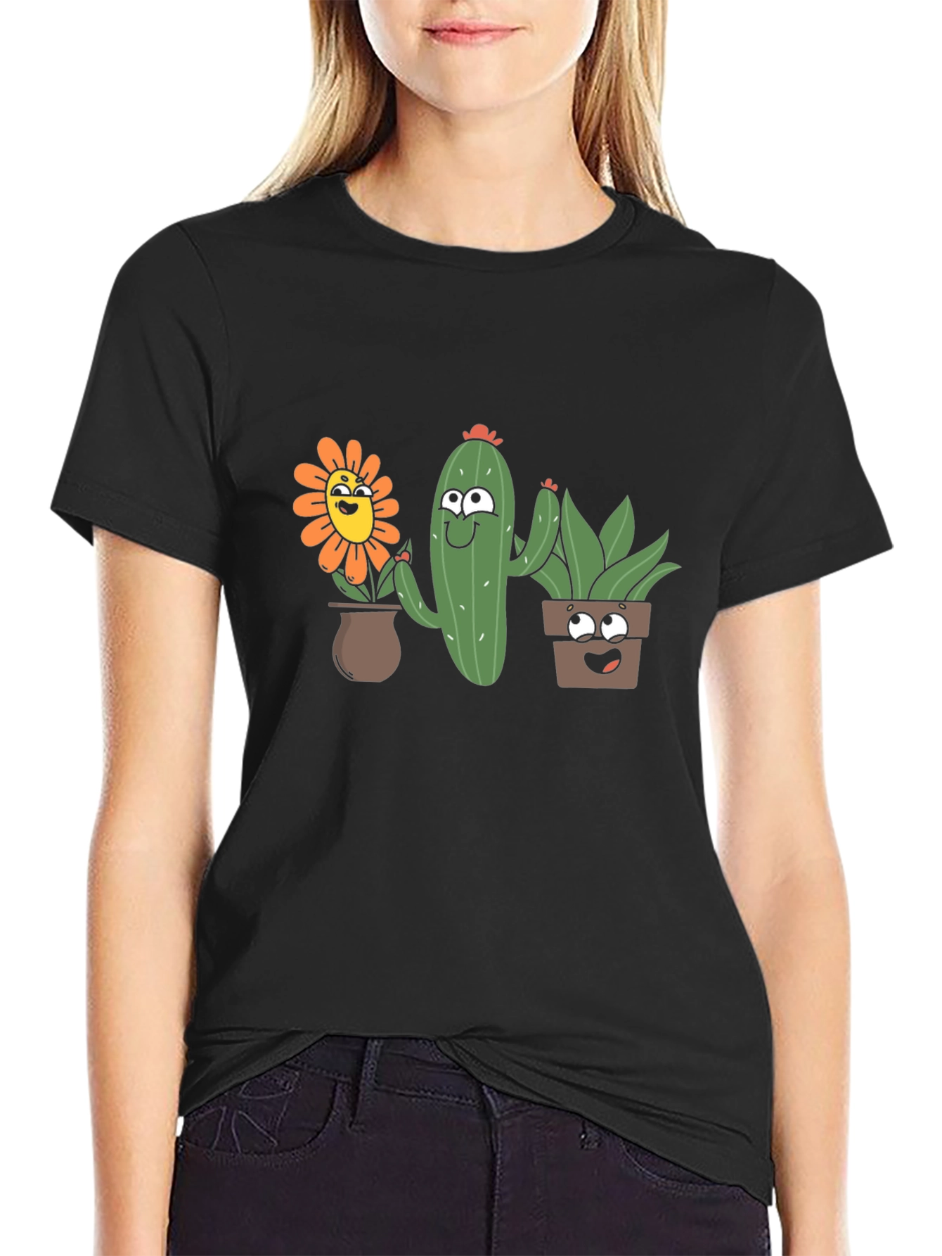 Cute Cartoon Plant T-Shirt