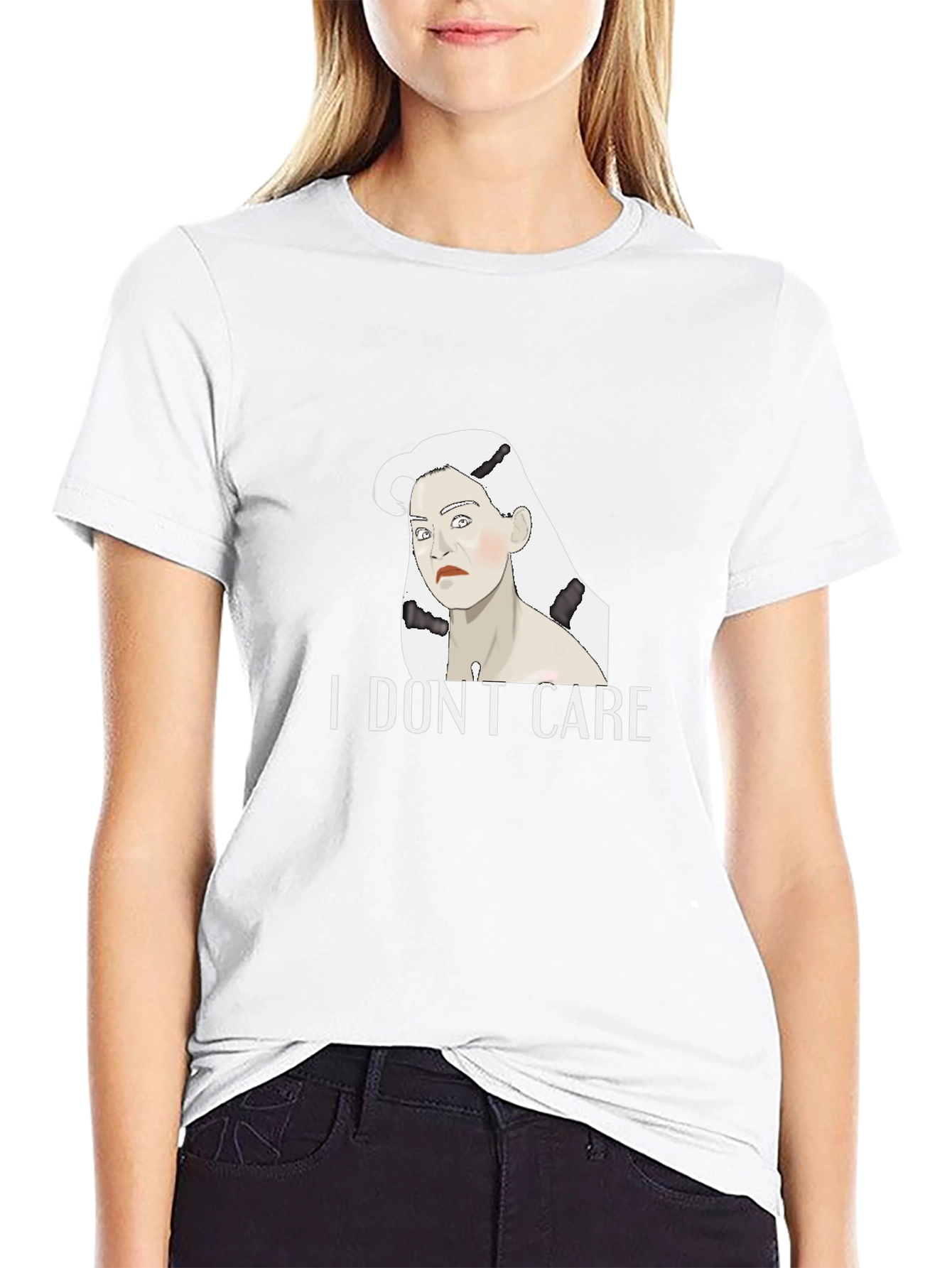 I Dont Care Graphic Tee - Unisex Black T-Shirt