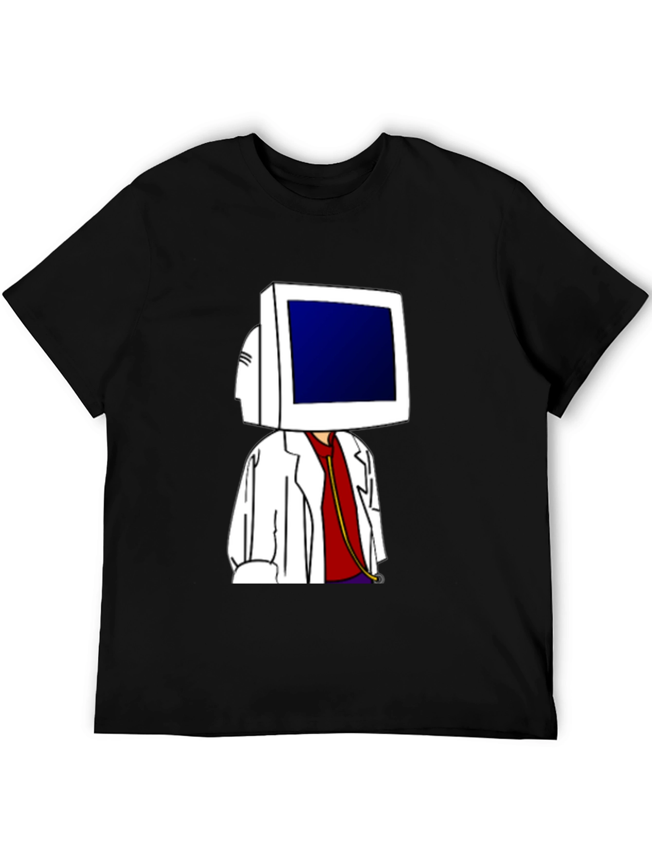 Computer Head Doctor Funny Graphic Tee