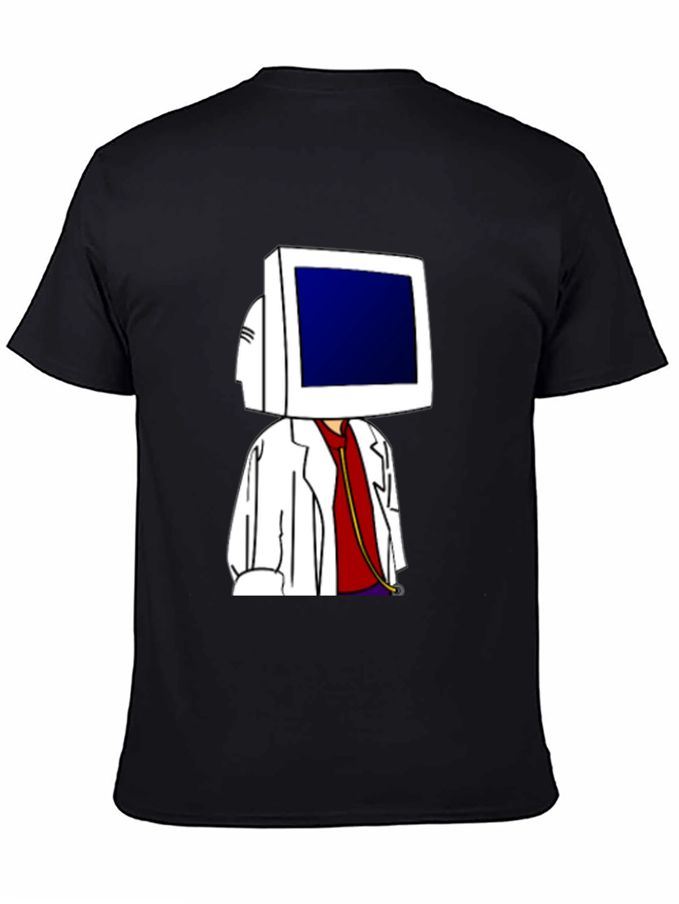 Computer Head Doctor Funny Graphic Tee