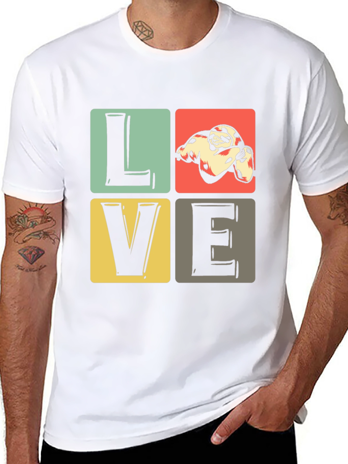 Sloth Love Graphic T-Shirt - Cute Animal Tee