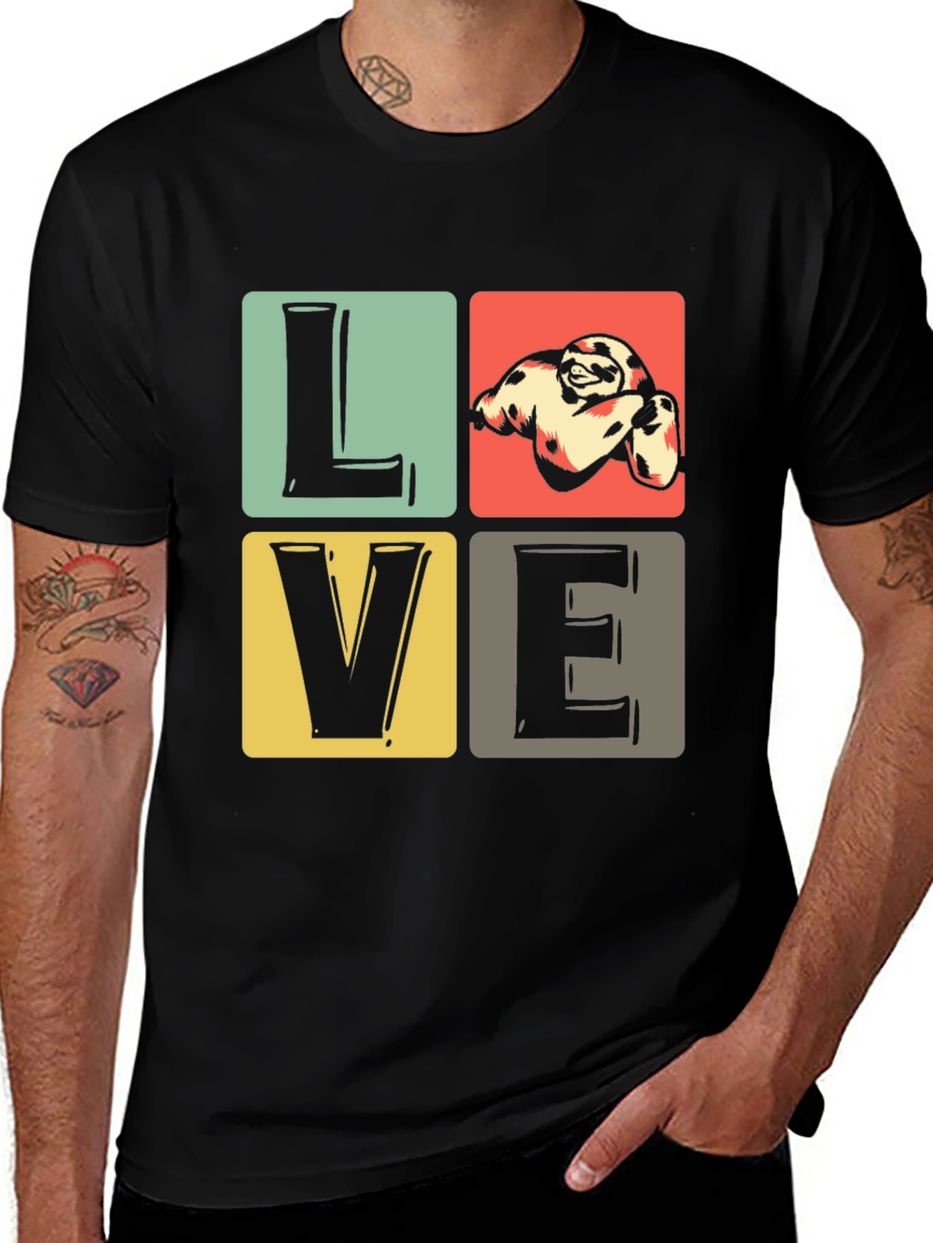 Sloth Love Graphic T-Shirt - Cute Animal Tee