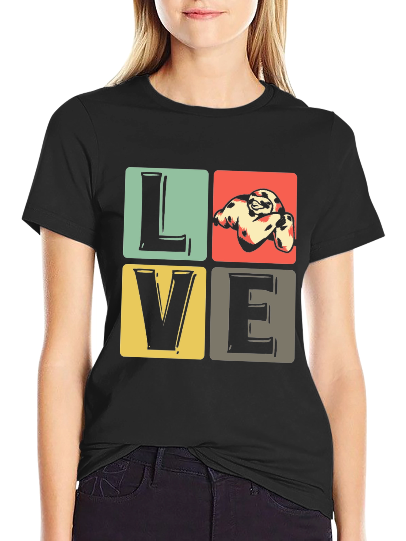 Sloth Love Graphic T-Shirt - Cute Animal Tee