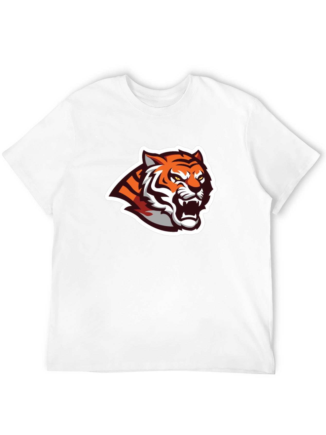 Black T-Shirt with Tiger Graphic