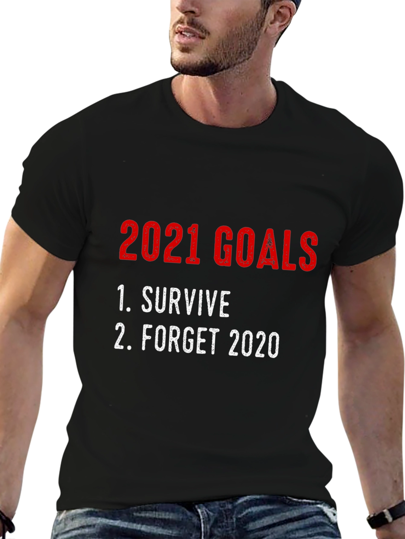 2021 Goals Graphic Tee - Survive Forget 2020