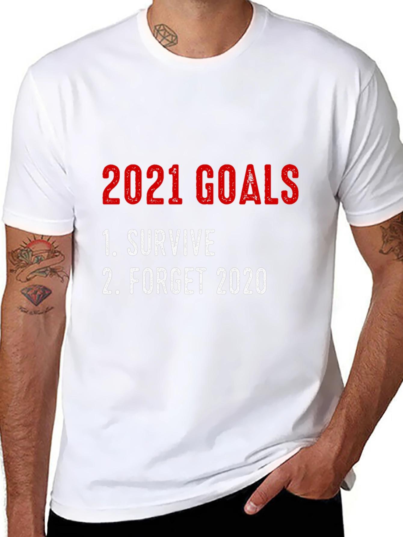 2021 Goals Graphic Tee - Survive Forget 2020