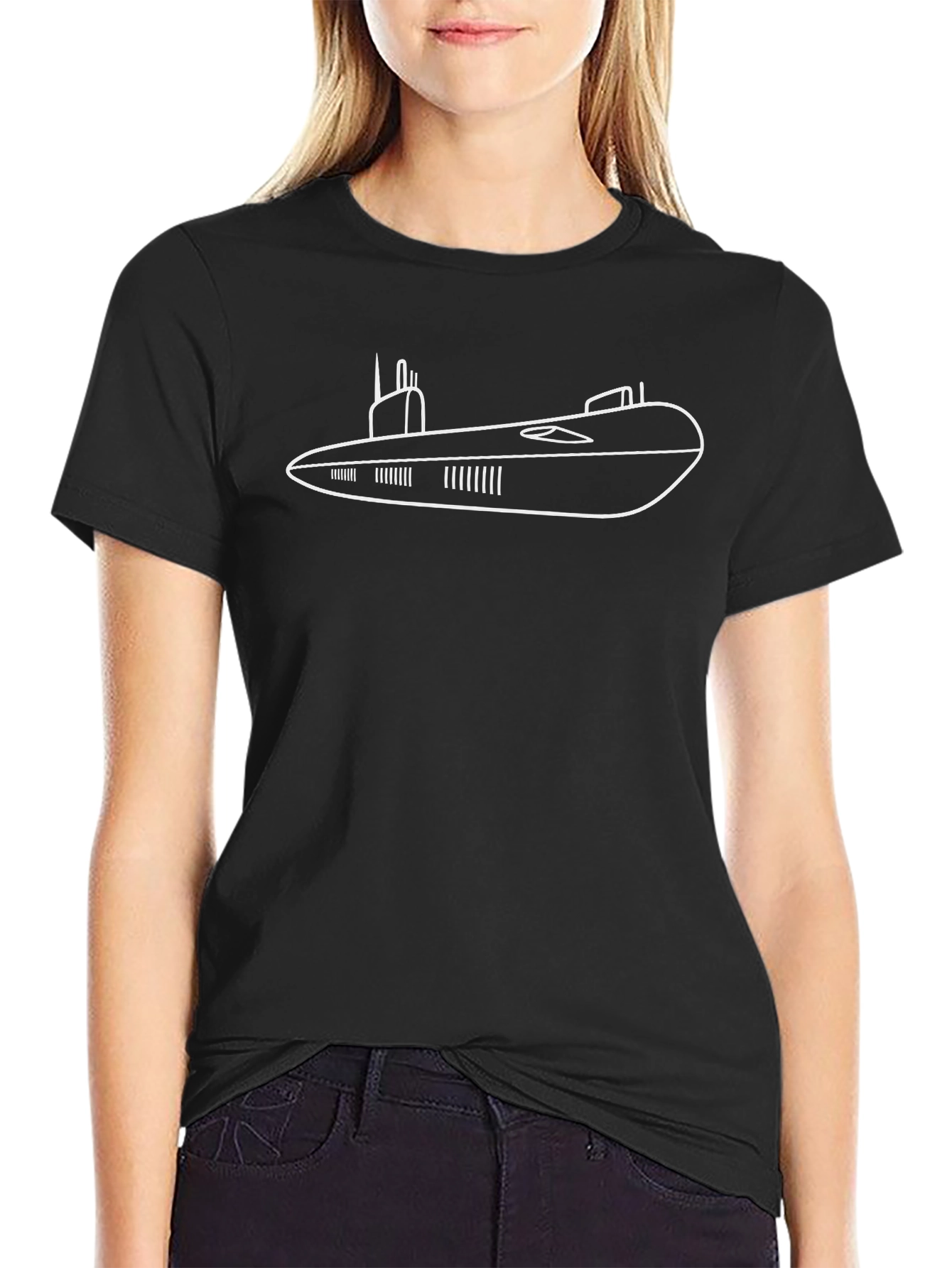 Submarine Graphic Tee - Classic Black Cotton T-Shirt