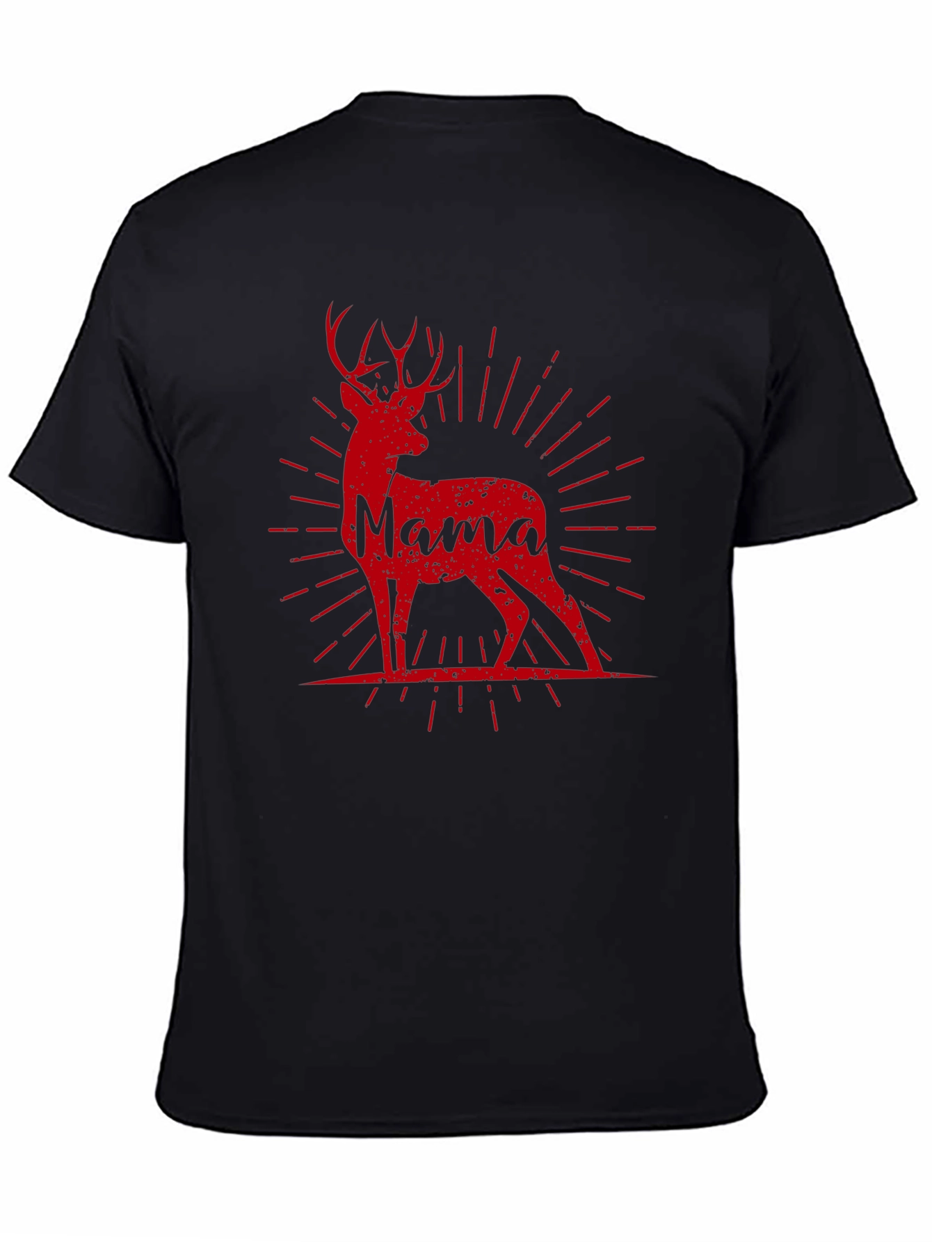 Mama Deer Graphic Tee - Black