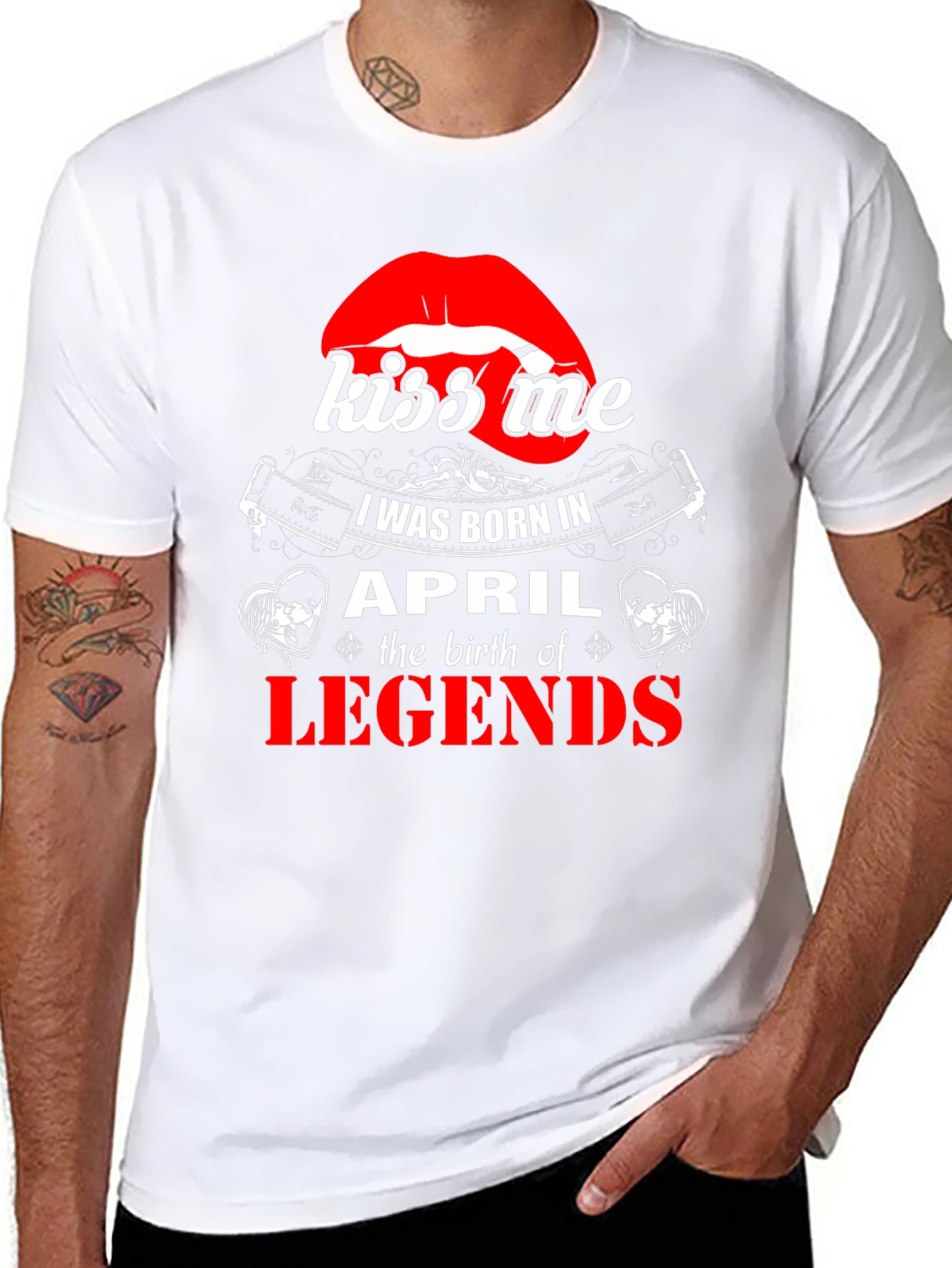 Kiss Me April Legends Black T-Shirt