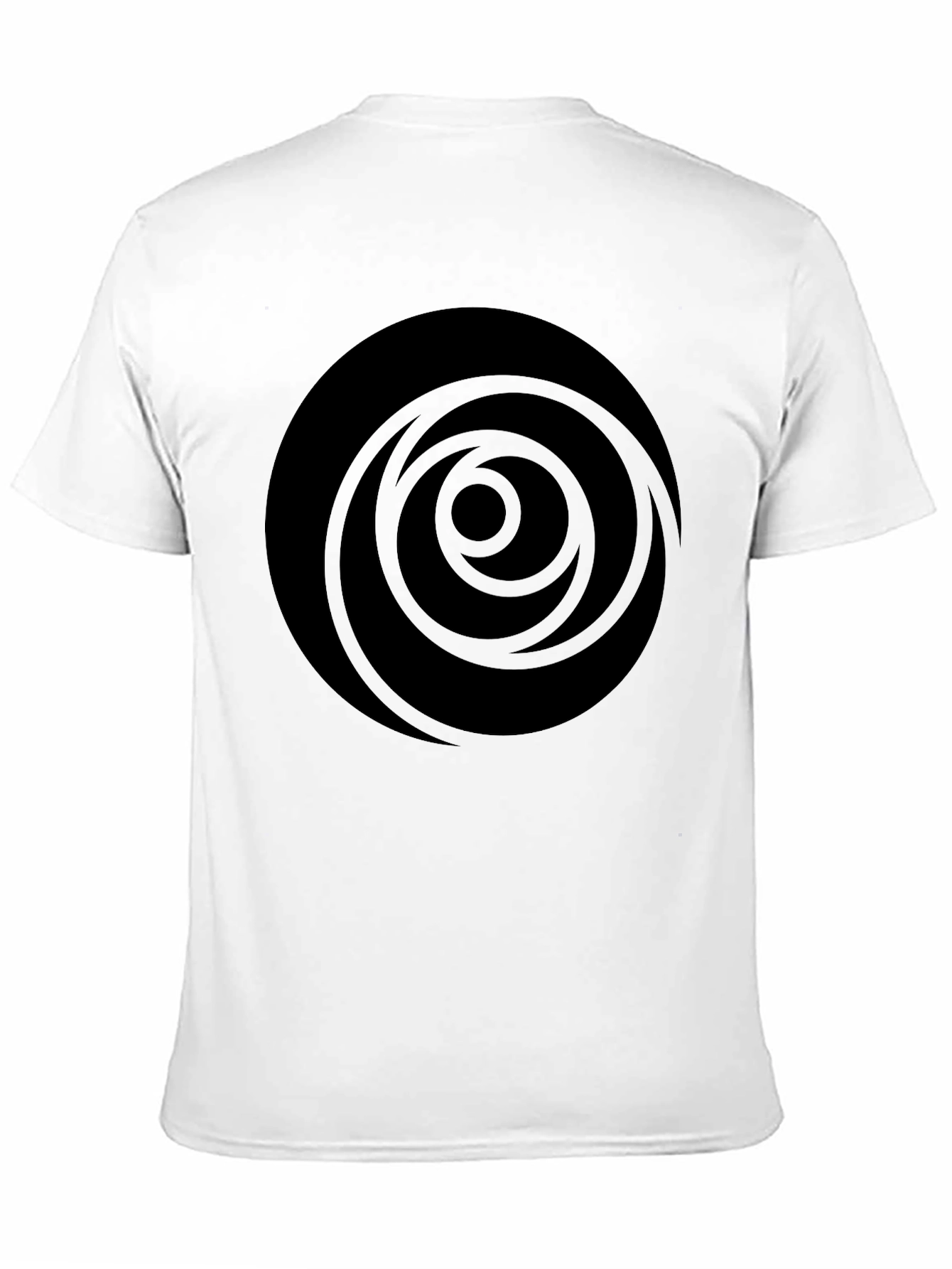 Abstract Circle Graphic Tee - Stylish Black Cotton T-Shirt