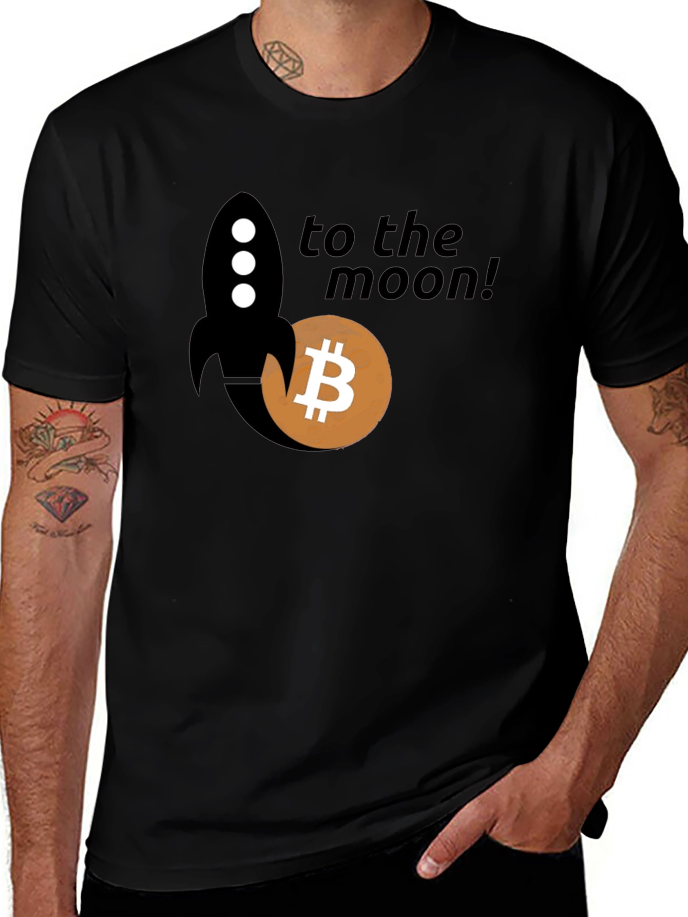 Bitcoin Rocket To The Moon T-Shirt