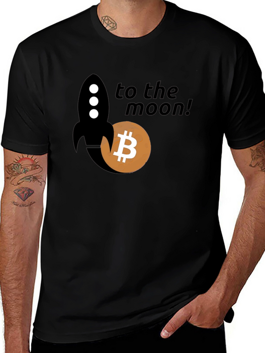 Bitcoin Rocket To The Moon T-Shirt