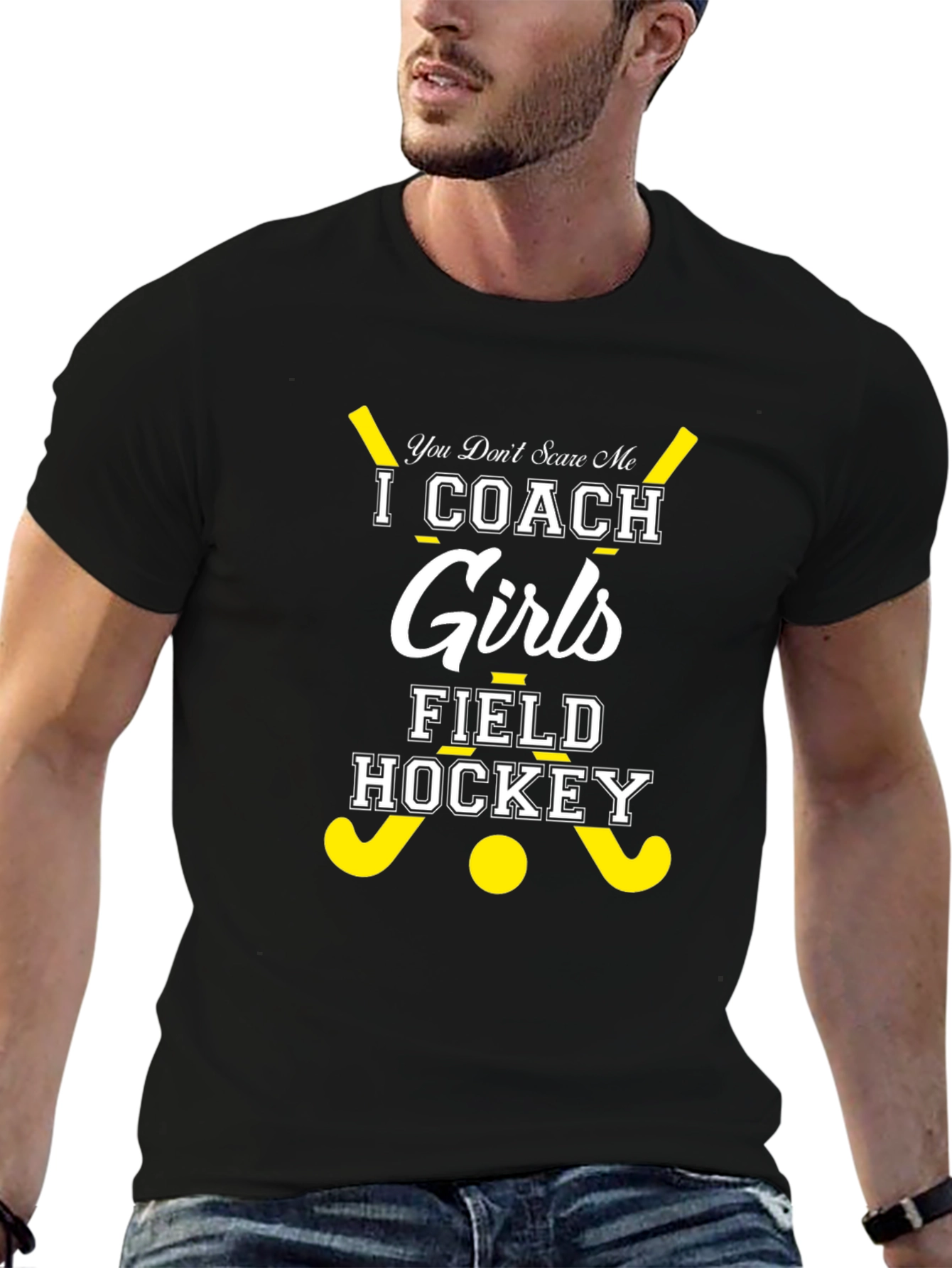 I Coach Girls Field Hockey Graphic T-Shirt
