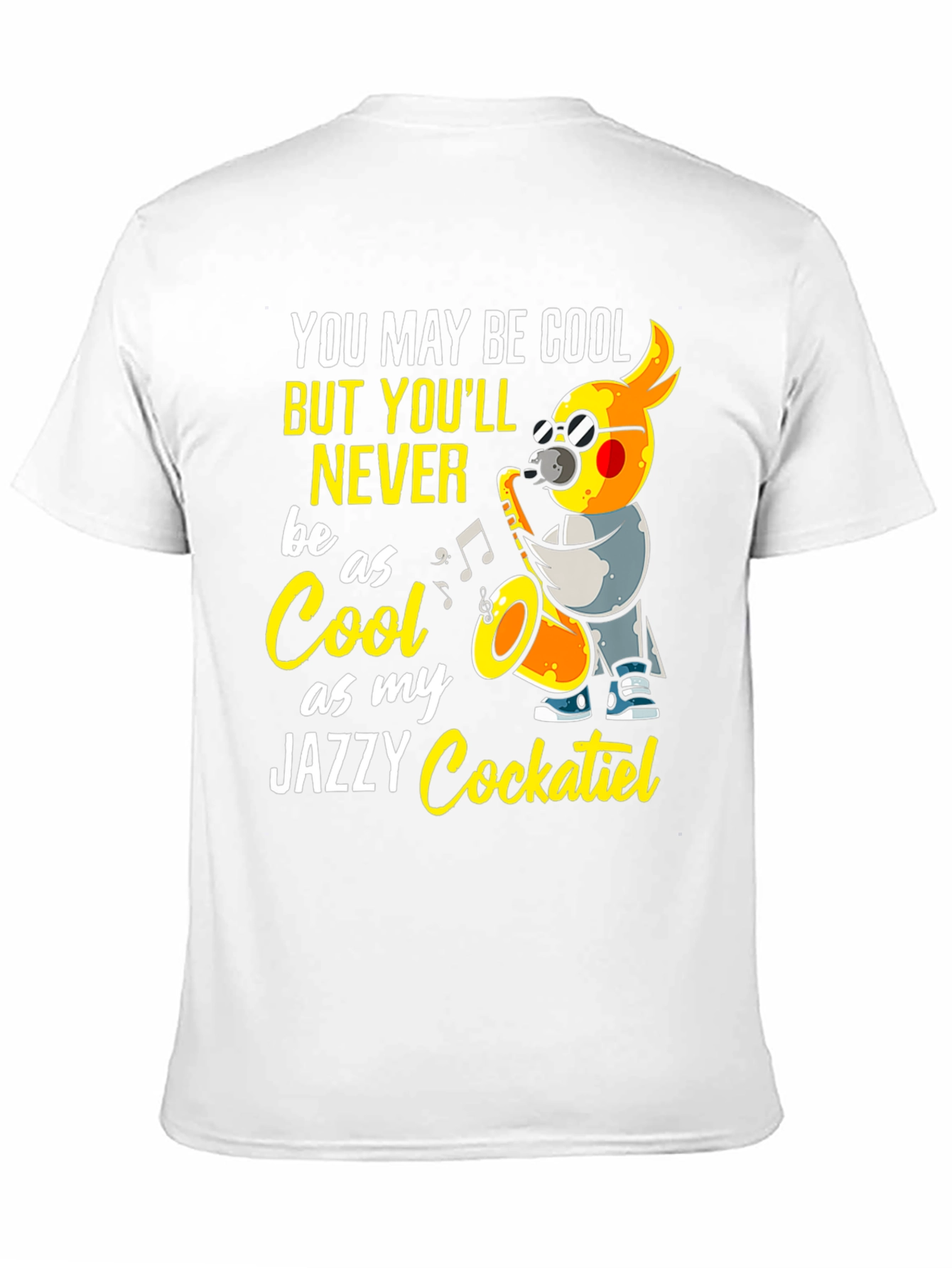 Jazzy Cockatiel T-Shirt - Cool Music Bird Tee