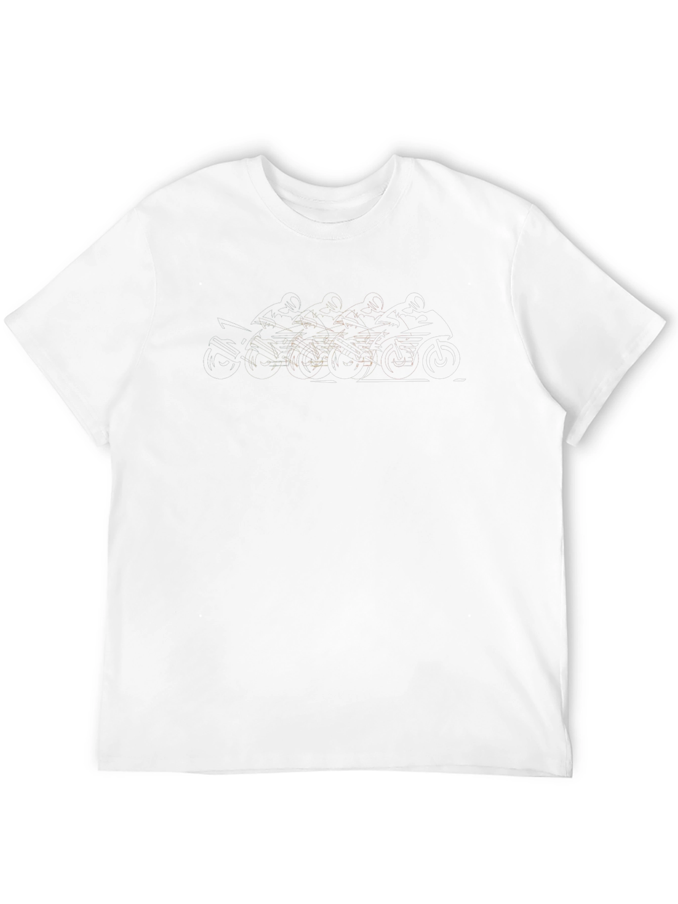 Motorcycle Graphic Tee - Sleek Black Cotton Blend