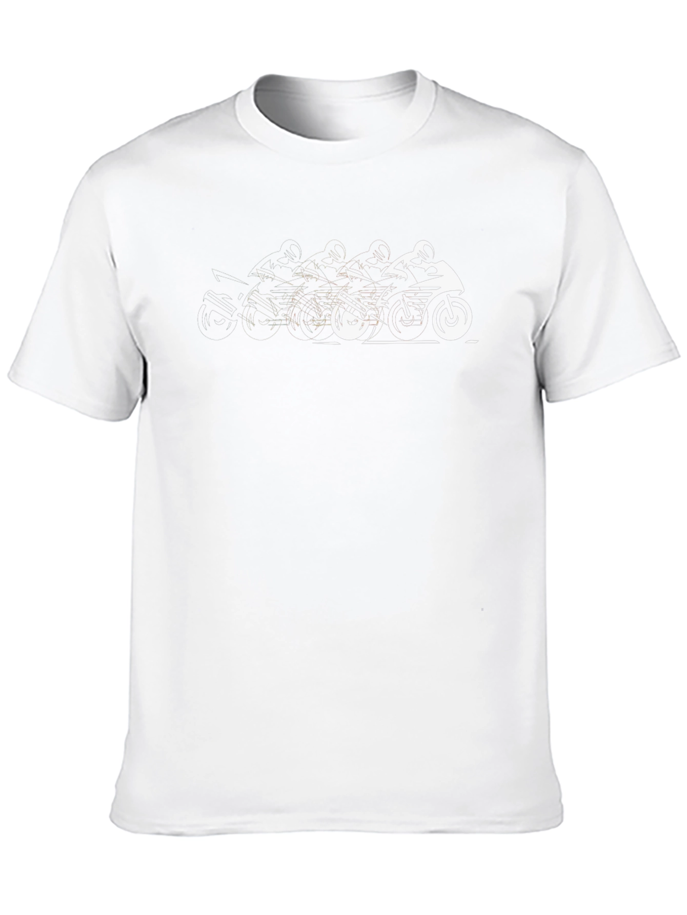 Motorcycle Graphic Tee - Sleek Black Cotton Blend