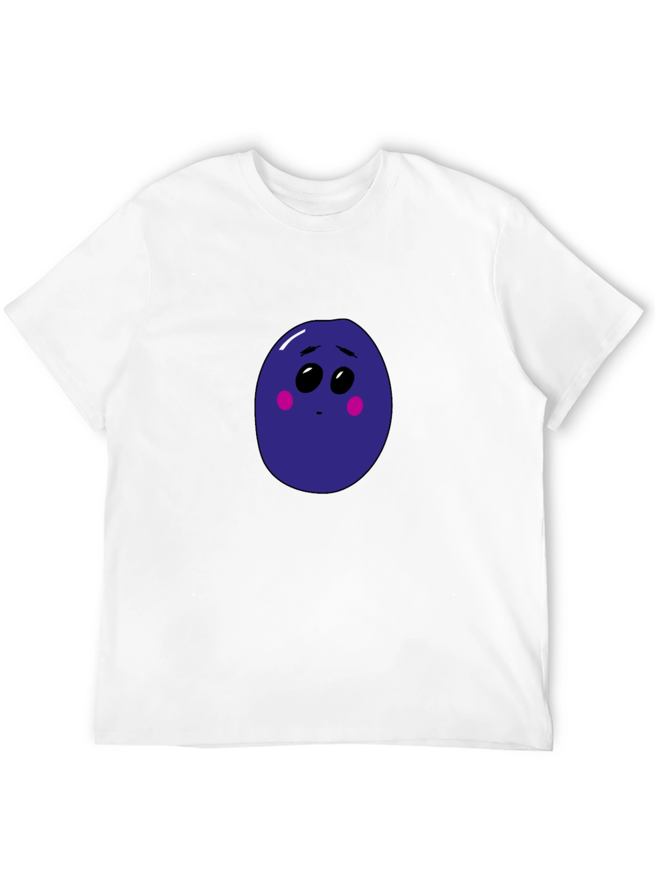 Sad Blueberry Graphic Black T-Shirt