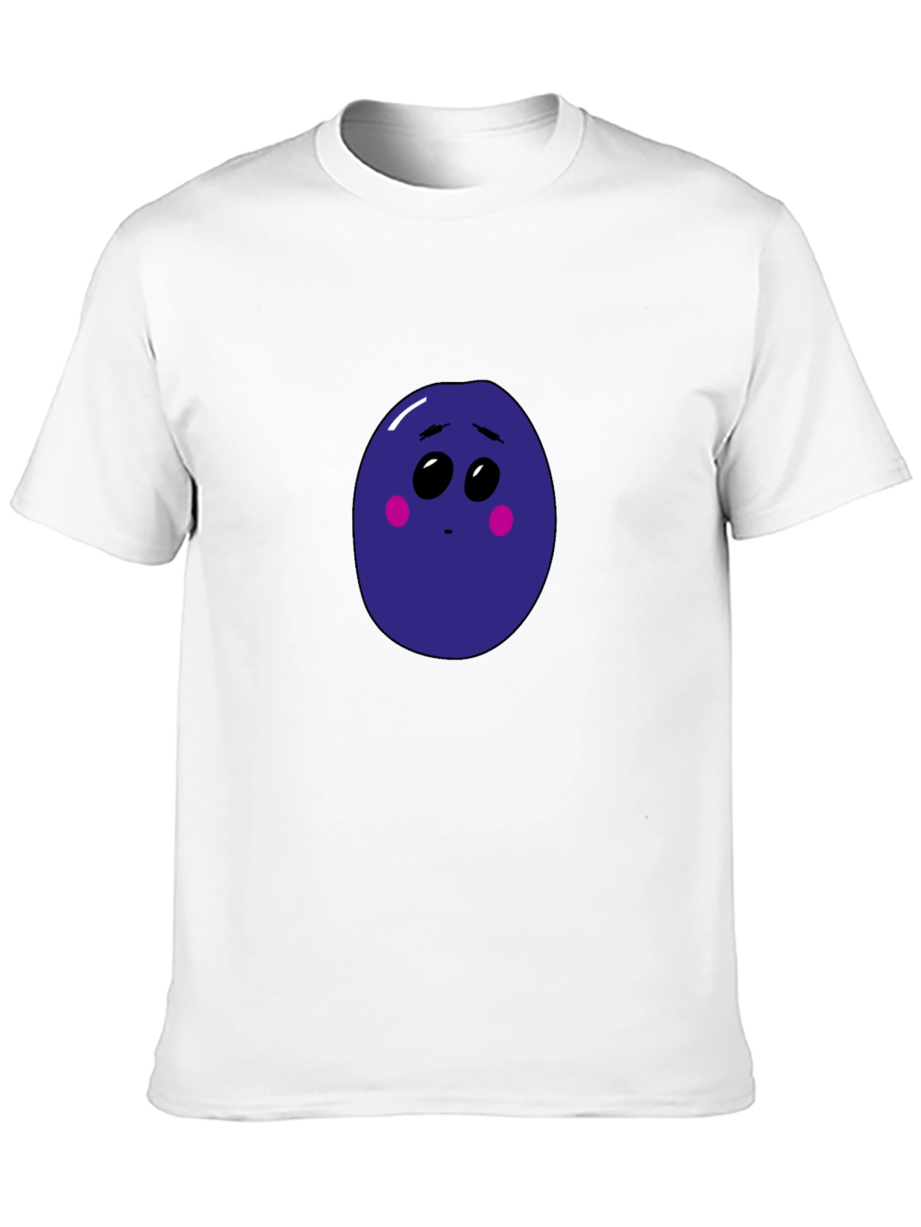 Sad Blueberry Graphic Black T-Shirt
