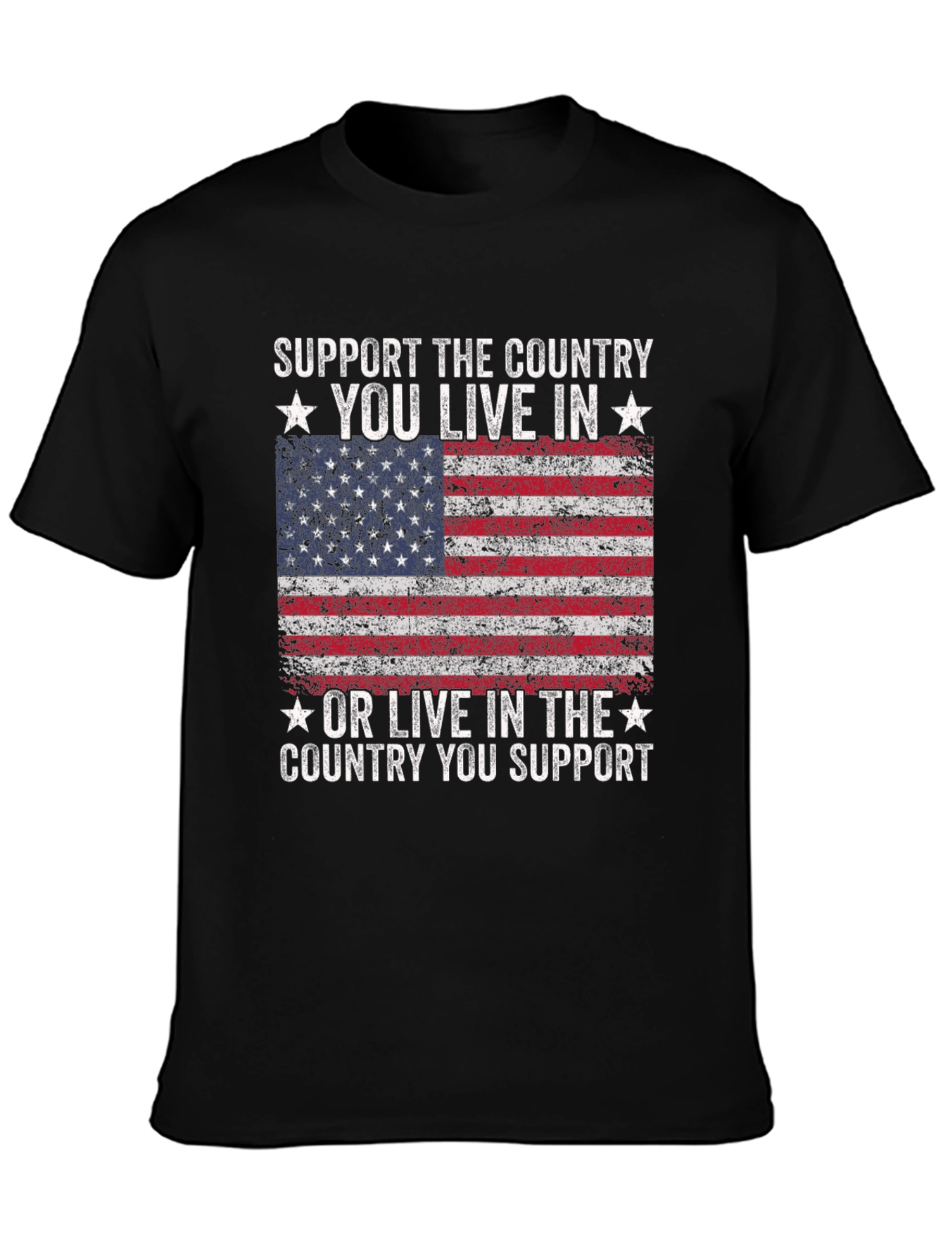 Patriotic American Flag Graphic T-Shirt