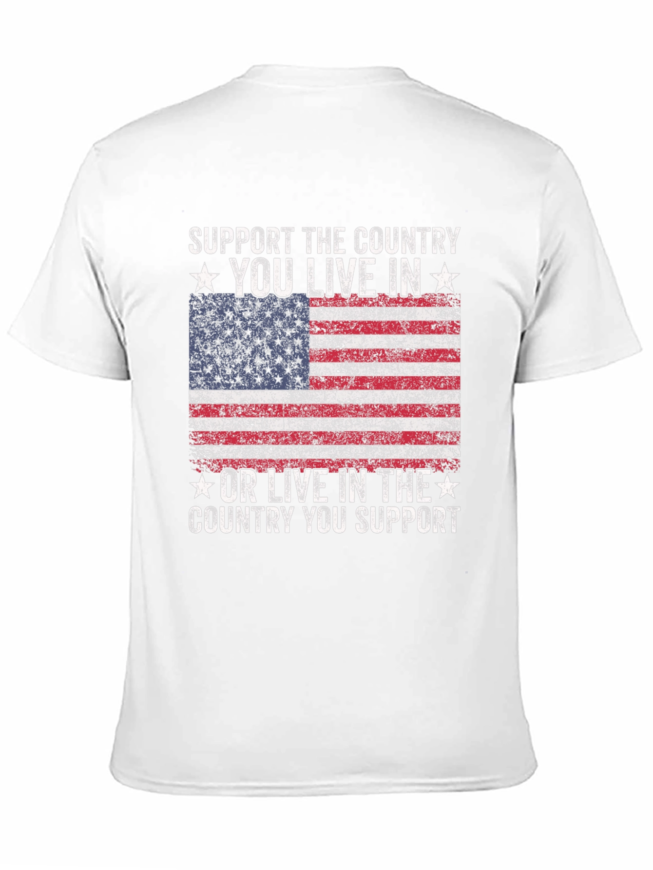 Patriotic American Flag Graphic T-Shirt