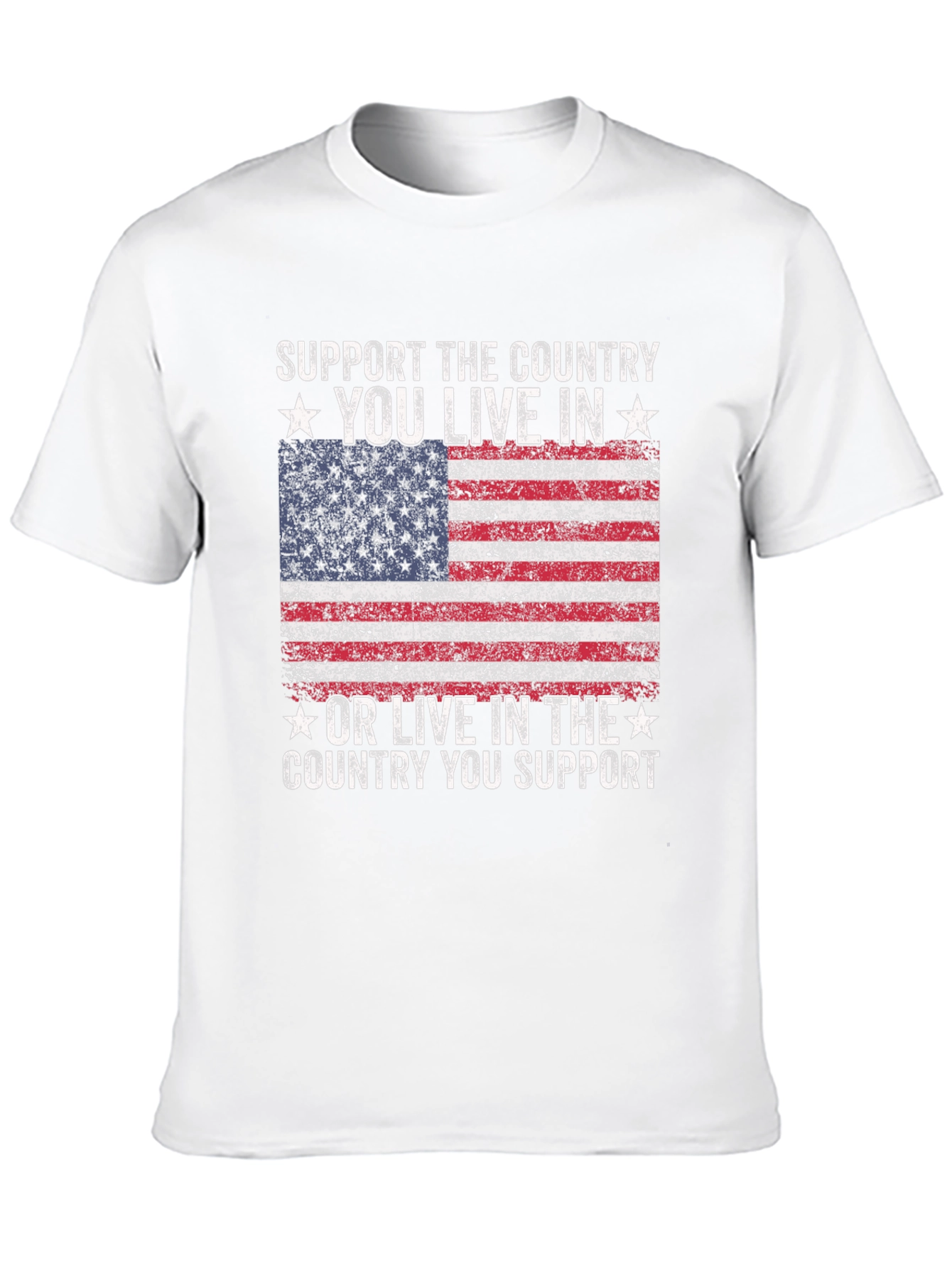 Patriotic American Flag Graphic T-Shirt