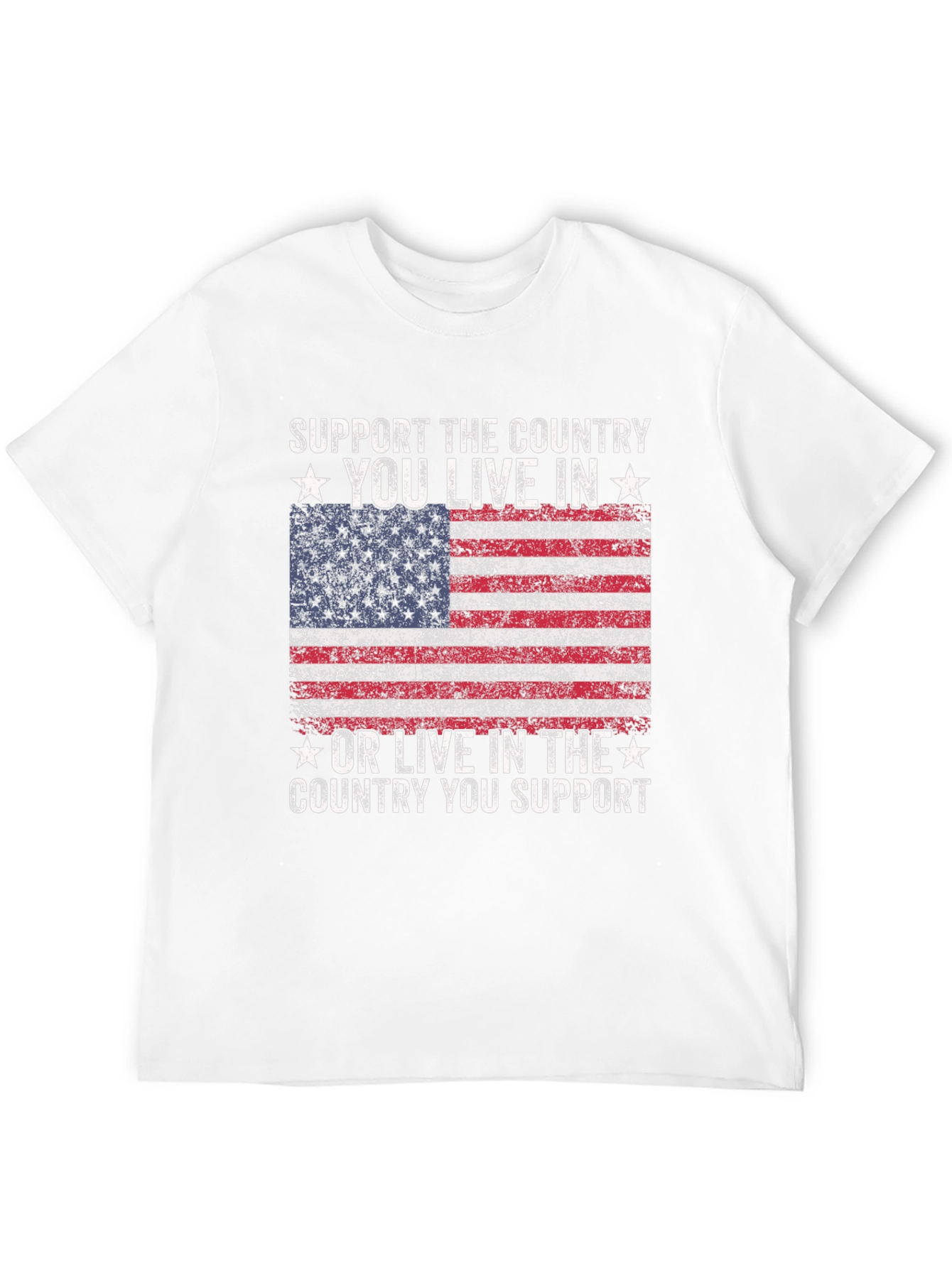 Patriotic American Flag Graphic T-Shirt