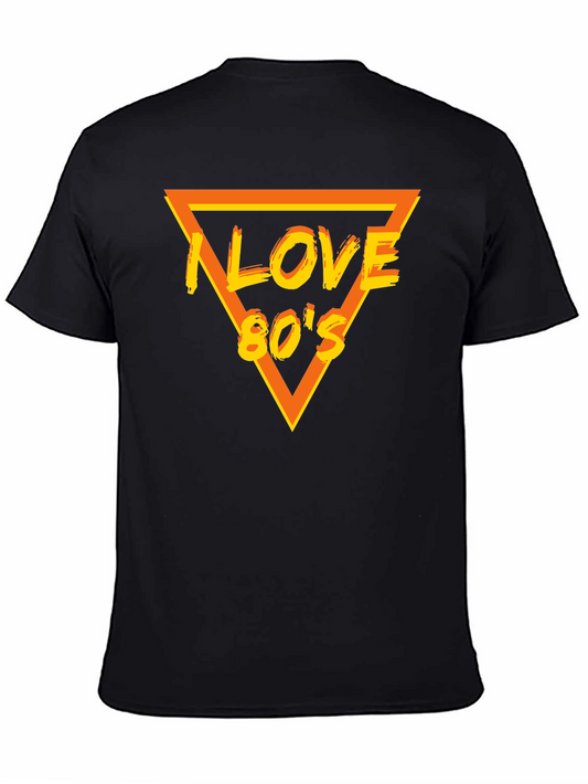 I Love 80s Black T-Shirt - Retro Style!
