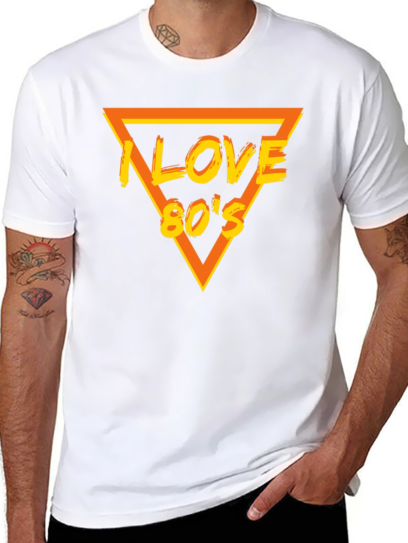 I Love 80s Black T-Shirt - Retro Style!