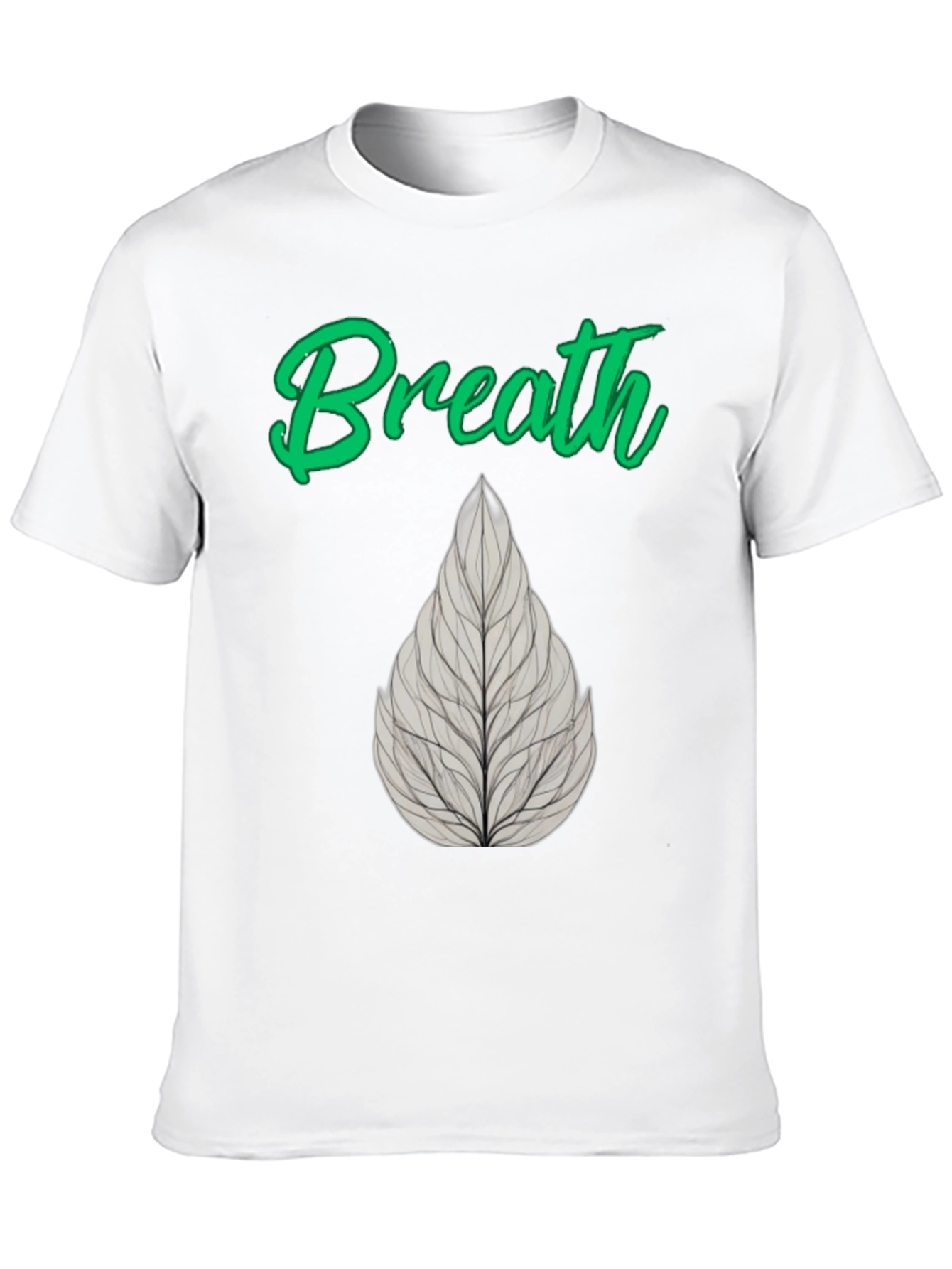 Breath Leaf Black T-Shirt