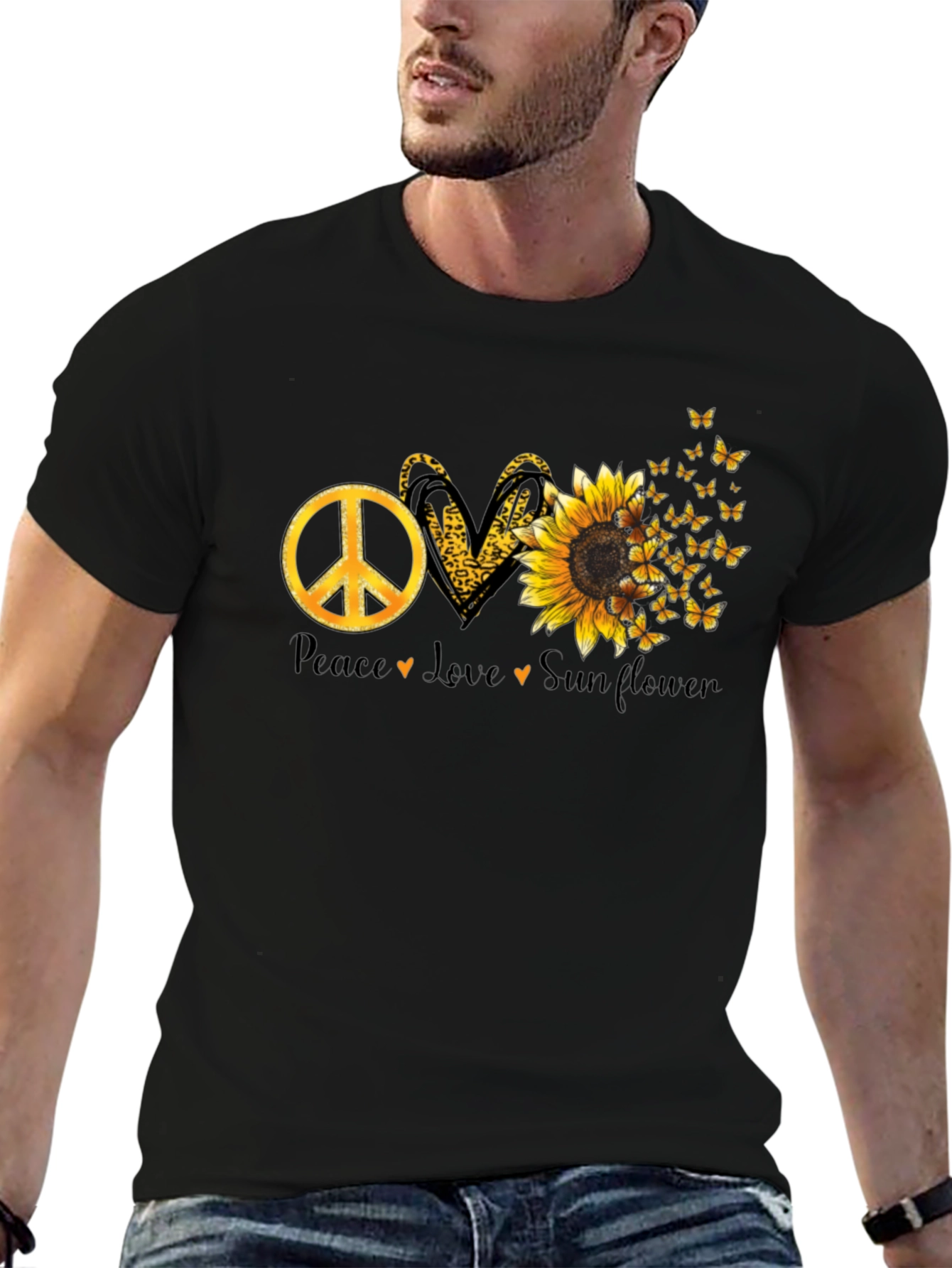 Peace Love Sunflower Graphic Tee