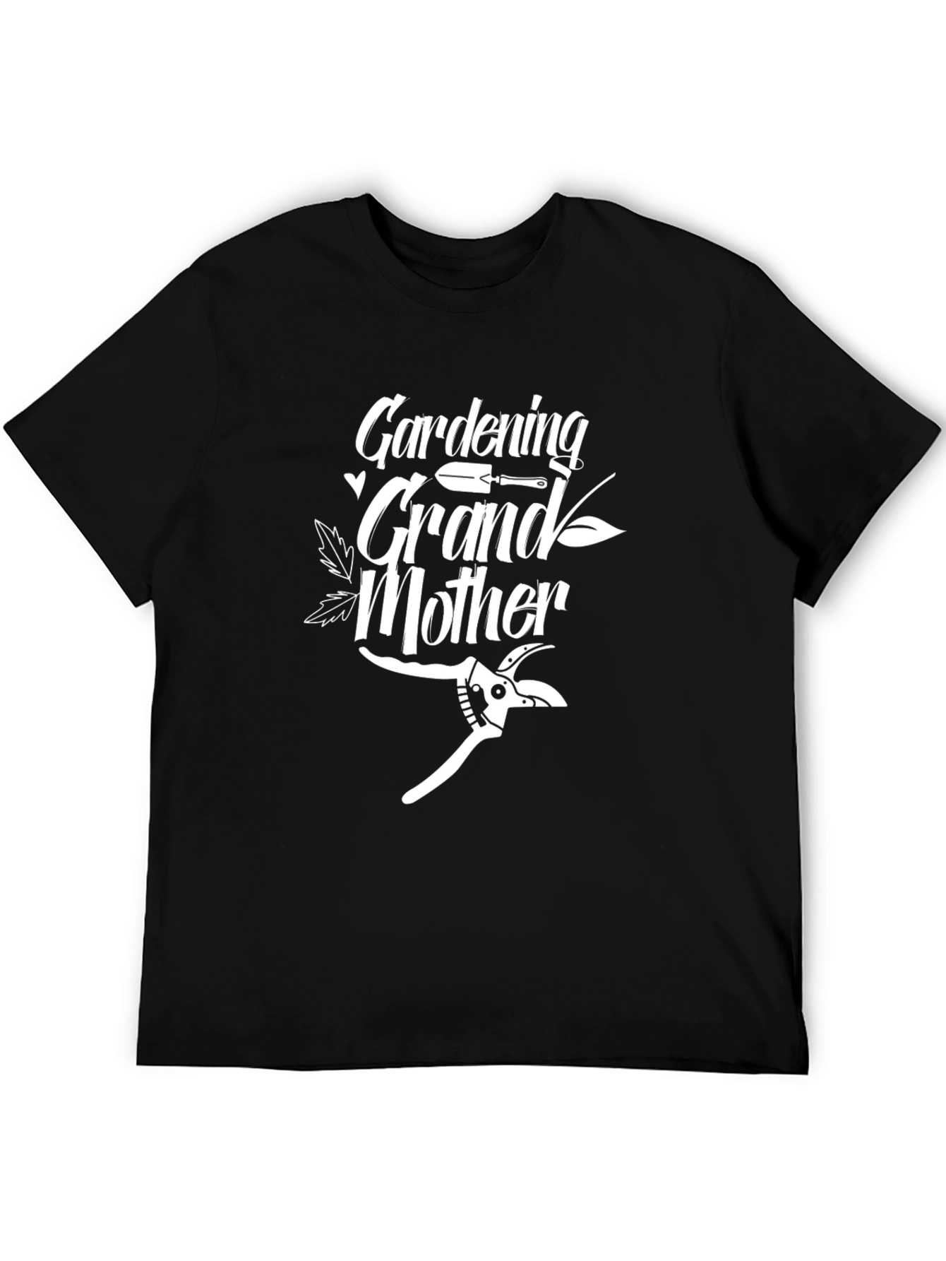 Gardening Grandmother Black T-Shirt