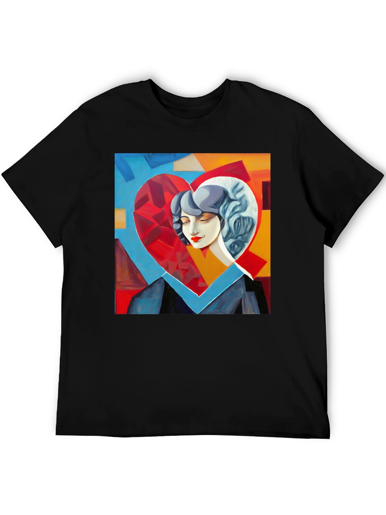 Abstract Heart Art Graphic Tee - Stylish & Unique