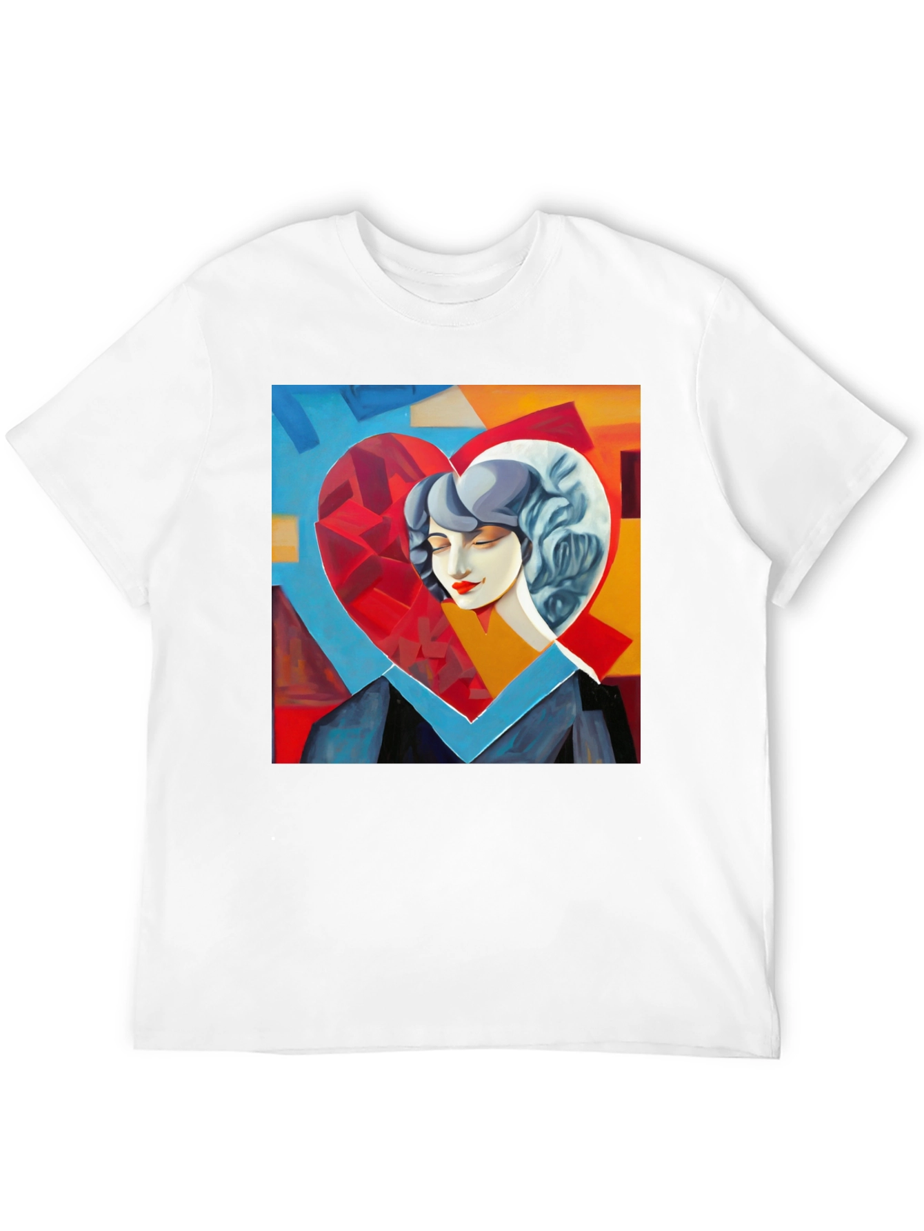 Abstract Heart Art Graphic Tee - Stylish & Unique