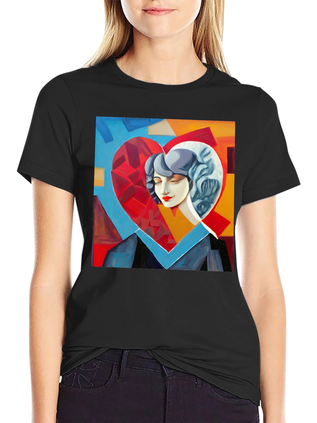 Abstract Heart Art Graphic Tee - Stylish & Unique