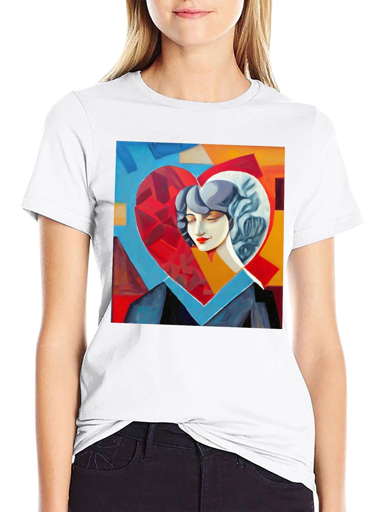 Abstract Heart Art Graphic Tee - Stylish & Unique