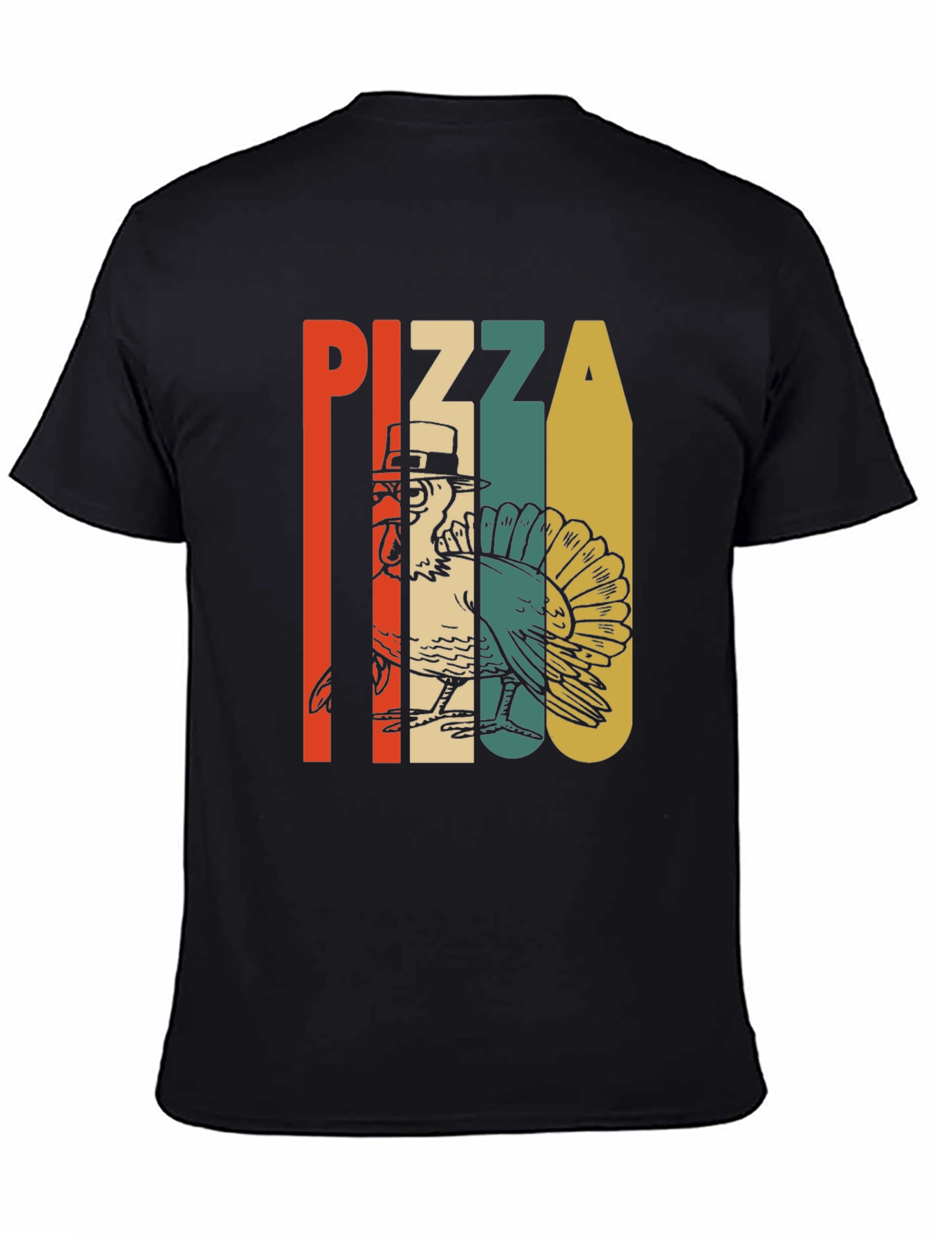 Pizza Turkey Graphic T-Shirt - Thanksgiving Holiday Tee