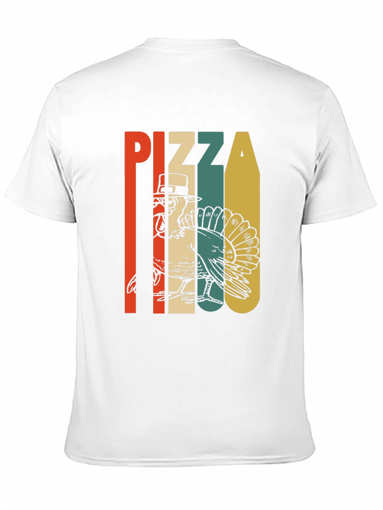 Pizza Turkey Graphic T-Shirt - Thanksgiving Holiday Tee