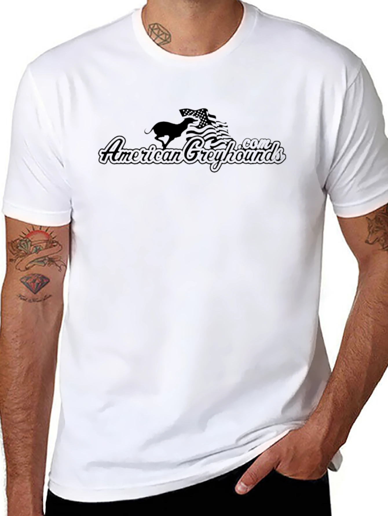 American Greyhounds Graphic Tee - Black