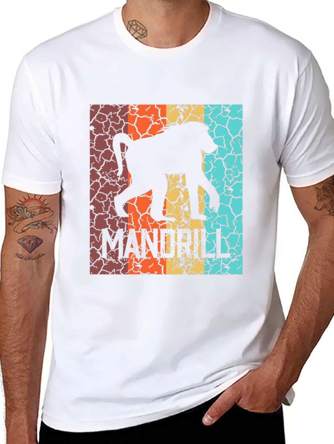 Retro Mandrill Silhouette Graphic T-Shirt