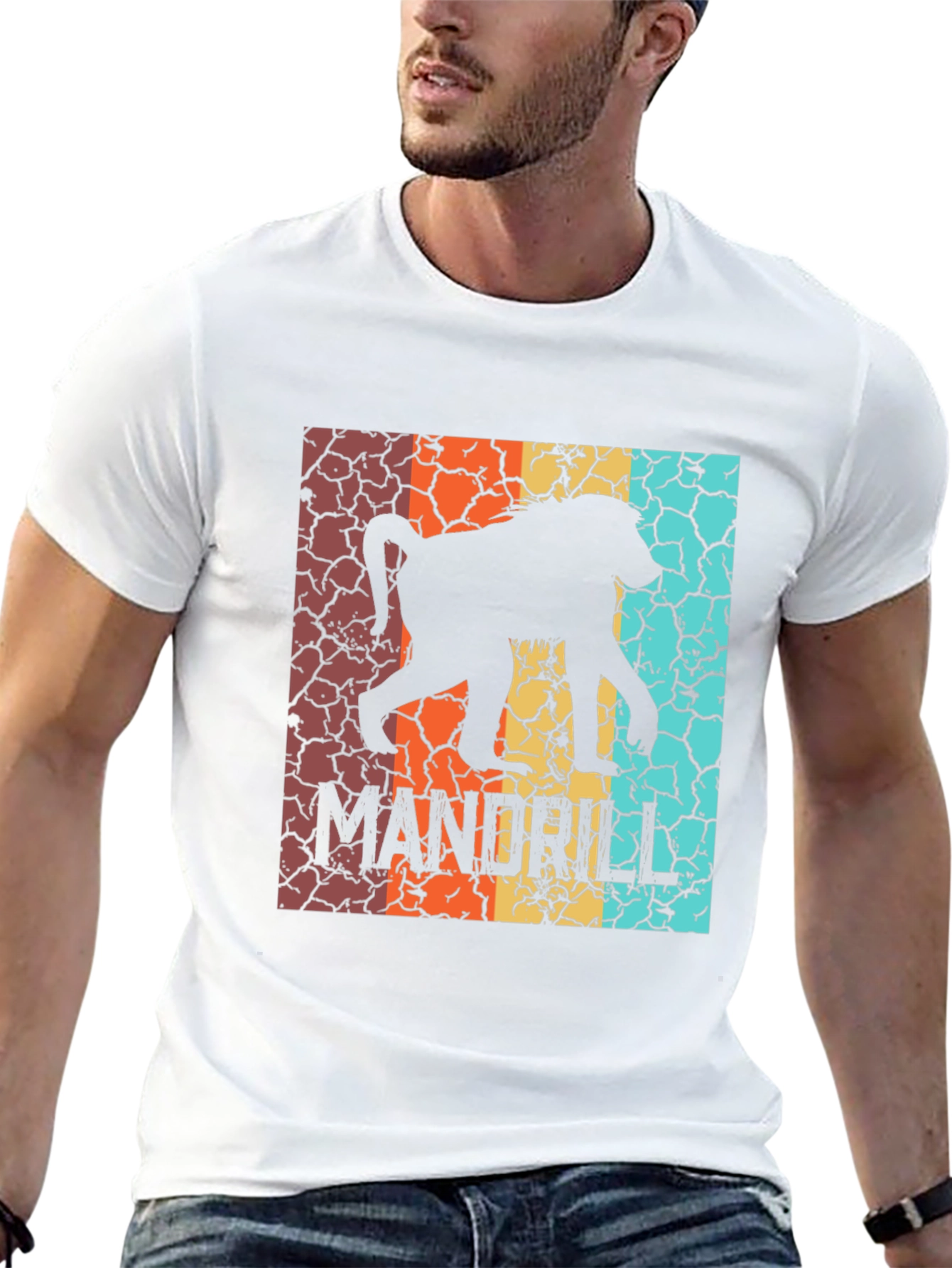 Retro Mandrill Silhouette Graphic T-Shirt