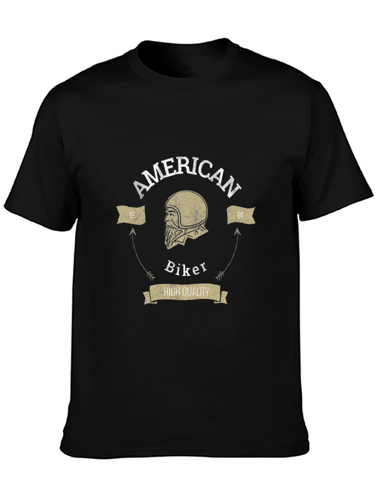 American Biker 1984 High Quality Black T-Shirt