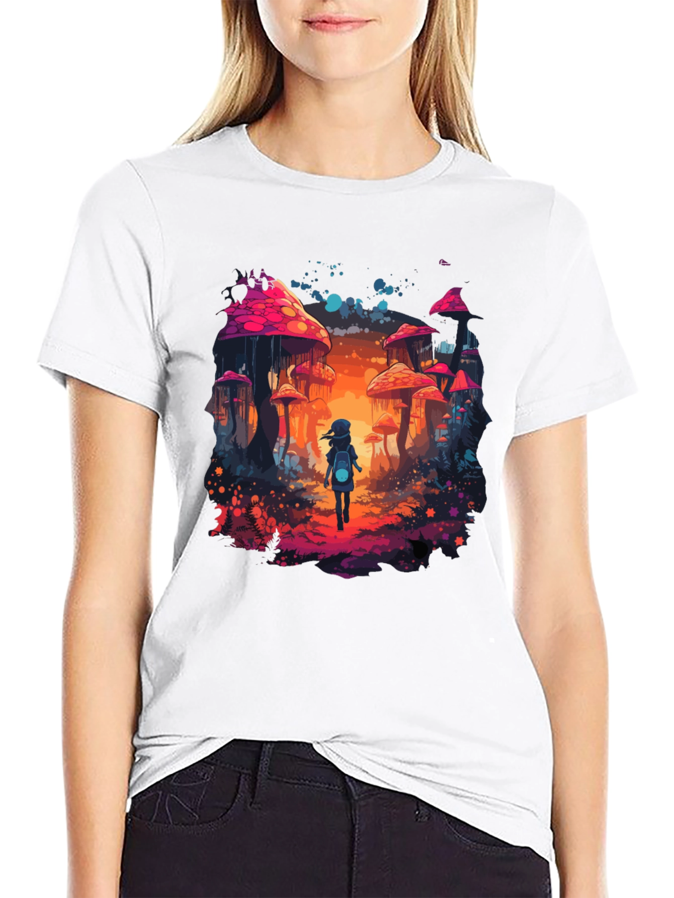 Mushroom Fantasy Graphic Tee - Unique Unisex Design