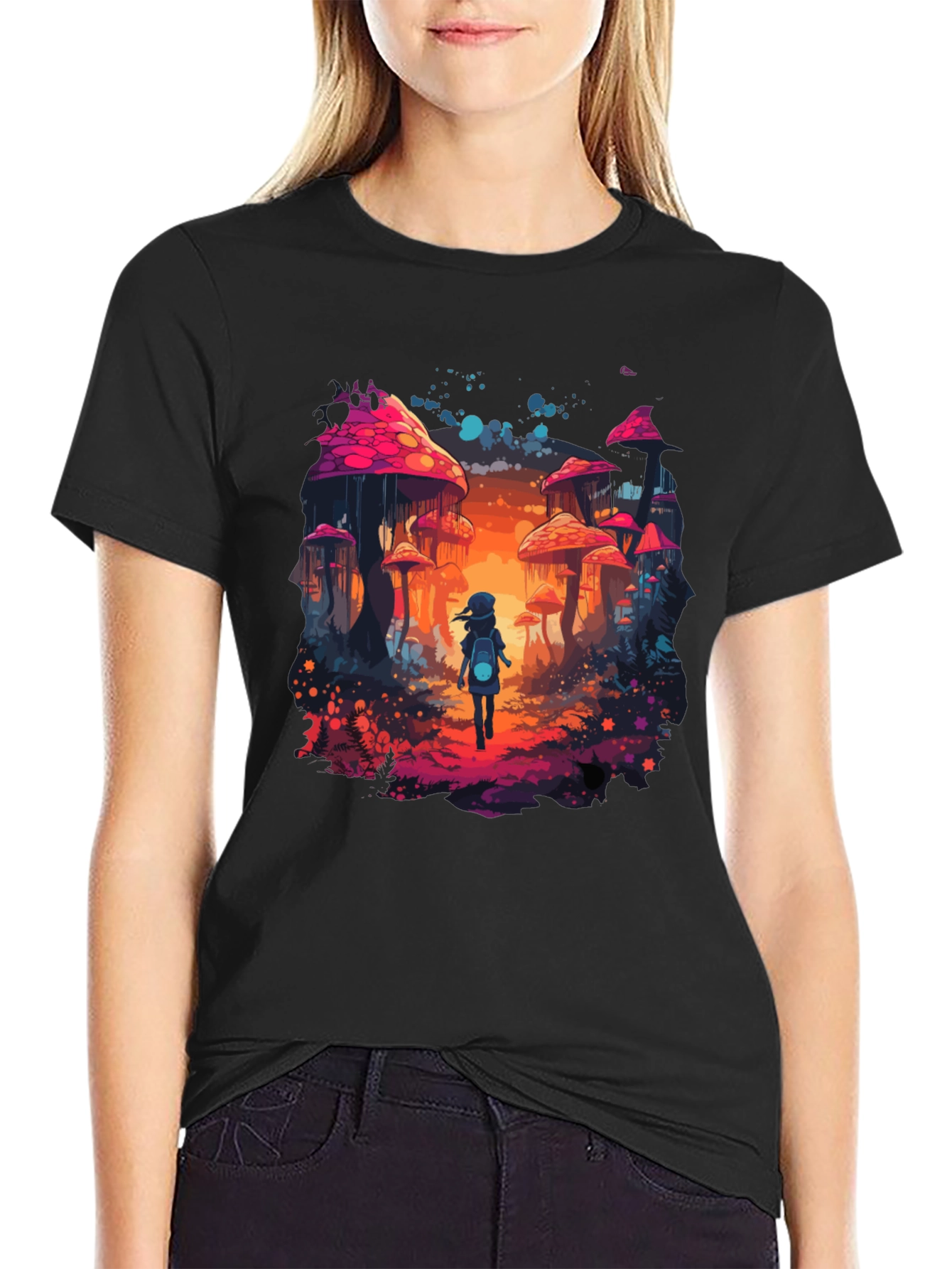 Mushroom Fantasy Graphic Tee - Unique Unisex Design