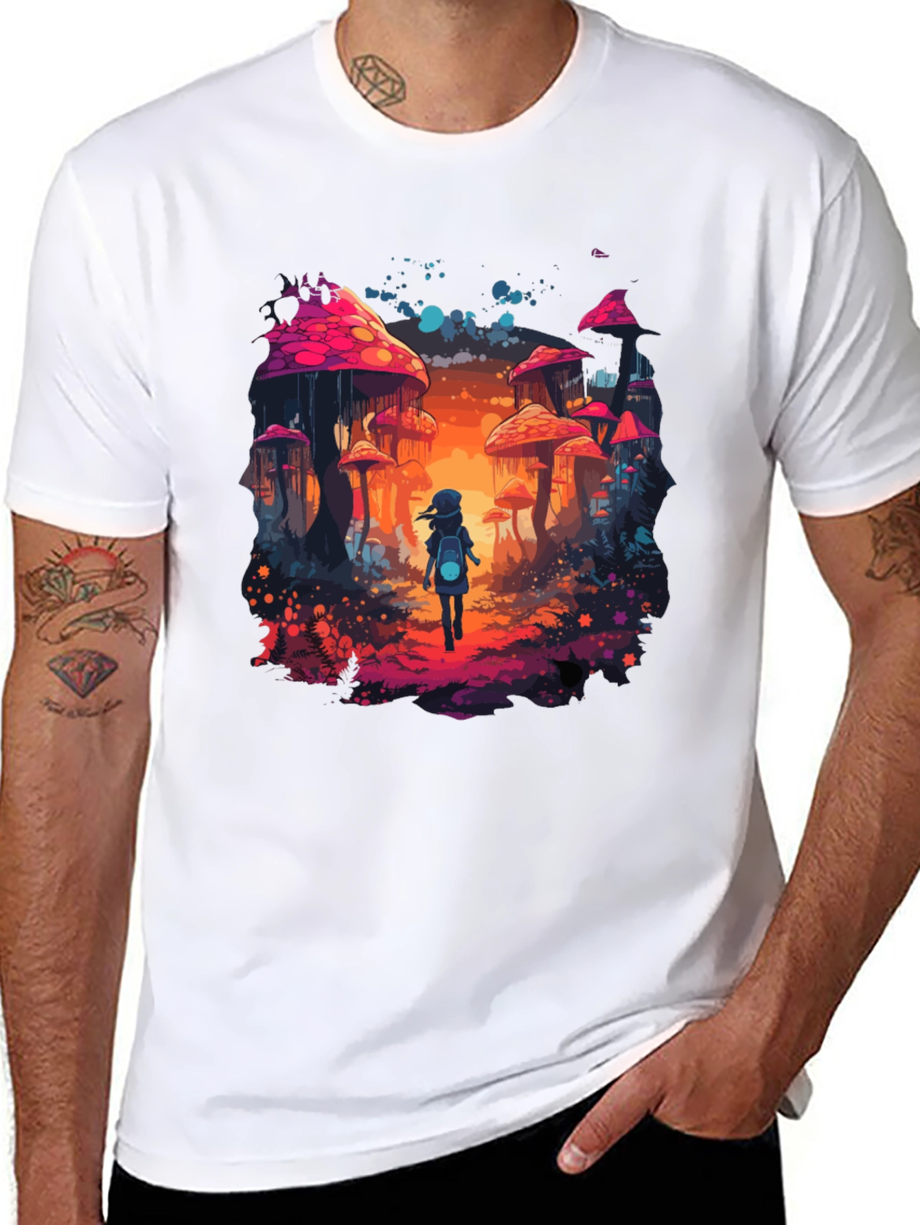 Mushroom Fantasy Graphic Tee - Unique Unisex Design