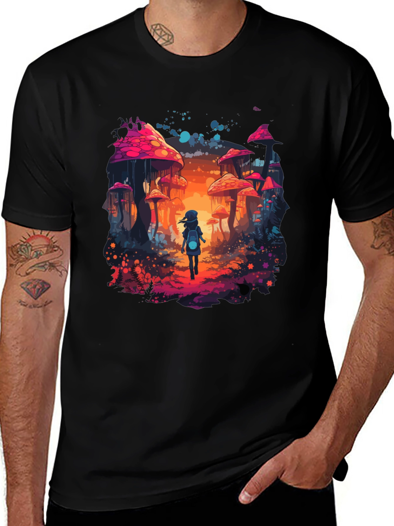 Mushroom Fantasy Graphic Tee - Unique Unisex Design