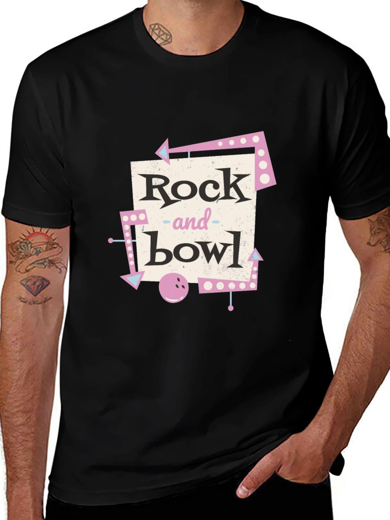 Retro Rock and Bowl Graphic Tee