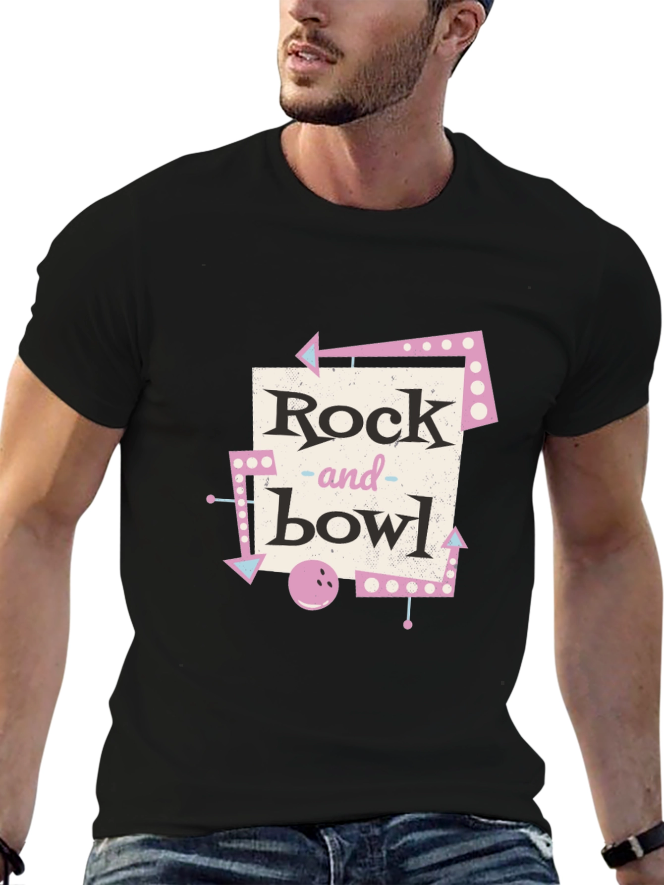 Retro Rock and Bowl Graphic Tee