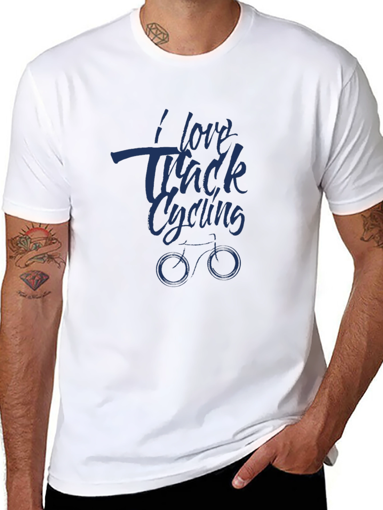 I Love Track Cycling Graphic T-Shirt