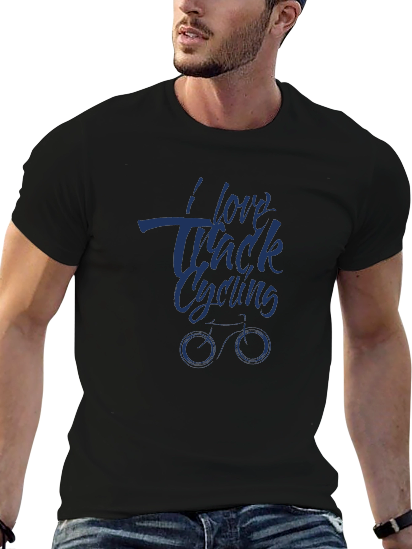 I Love Track Cycling Graphic T-Shirt