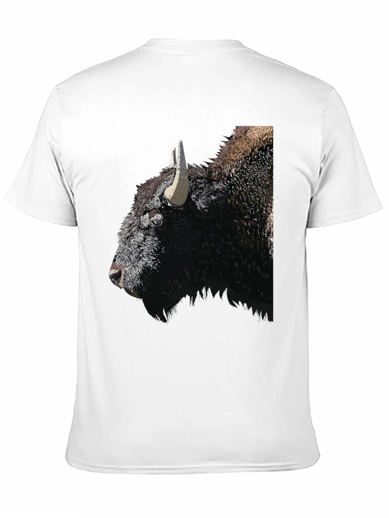 Bison Graphic Tee - Black Cotton T-Shirt